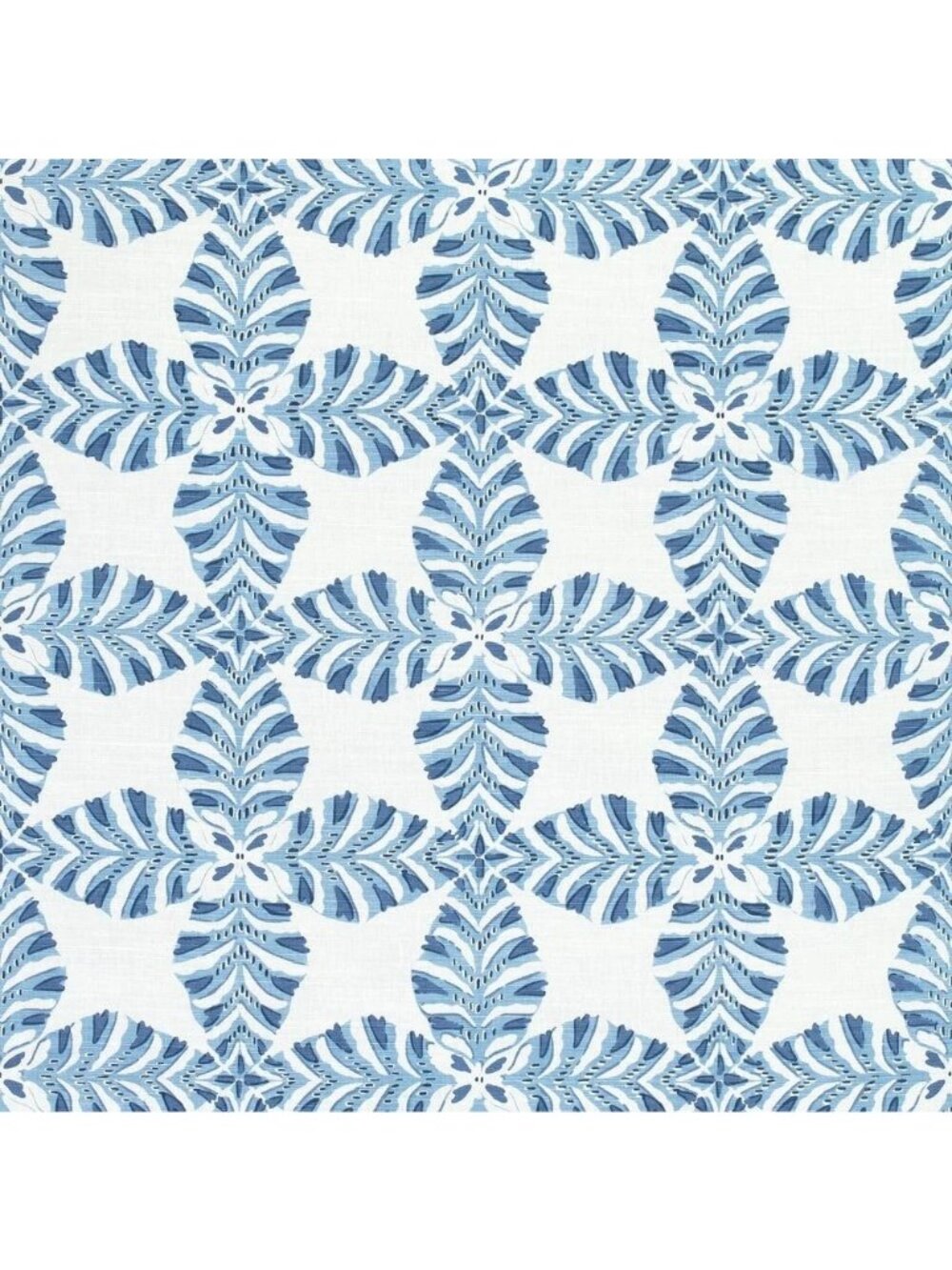 2018 Thibaut Starleaf 2.25 Yd Blue F92974 Linen Cotton Geometric Designer Fabric